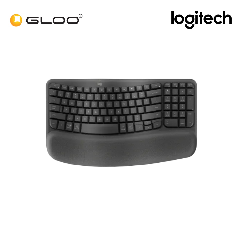 Logitech Wave Keys Wireless Ergonomic Keyboard - Graphite 920-012281