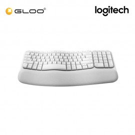 Logitech Wave Keys Wireless Ergonomic Keyboard – Off-White/Pale Grey 920-012282