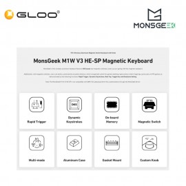 MonsGeek M1W HE-SP V3 Horizon Tri-Mode Hot-Swappable Mechanical Keyboard - Akko Cream Yellow Magnetic Switch 6975351385011