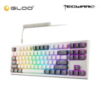 Tecware Phantom+ Elite 87 RGB White Mechanical Keyboard - Wraith Brown Switch (TWKB-PE87PZT-WHWBR)