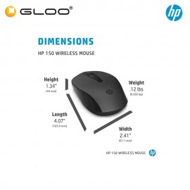 HP 150 Wireless Mouse - Black