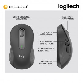 Logitech Signature M650 Wireless Mouse – Graphite (910-006262)