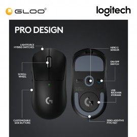 Logitech G Pro X Superlight 2 Lightspeed Wireless Gaming Mouse - Black (910-006632)