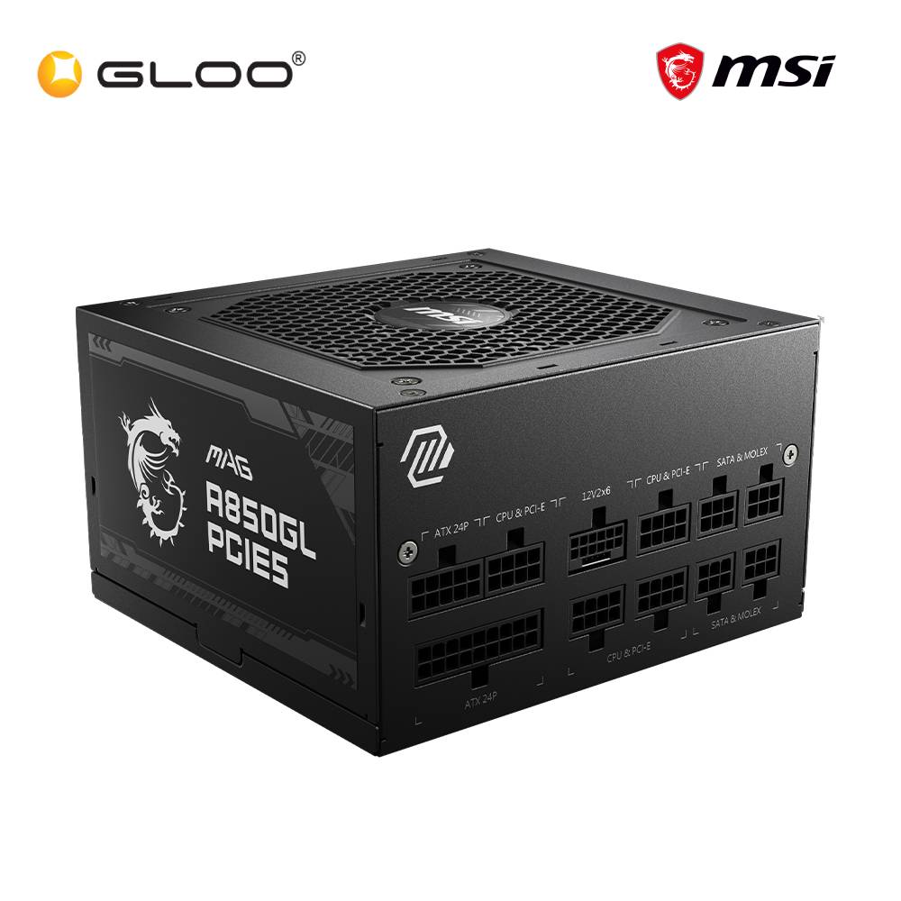 MSI MAG A850GL PCIE5 850W 80 Plus Modular Power Supply (306-7ZP8A18-CE0)