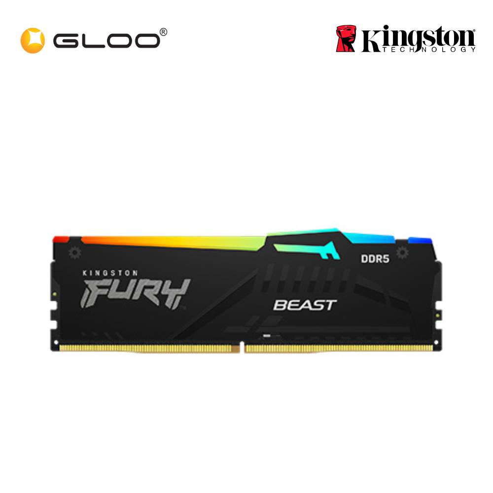 Kingston Fury Beast RGB 8GB DDR5 5200MT/s Non ECC DIMM RAM (KF552C40BBA-8)