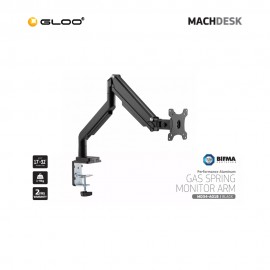MachDesk MD34 Single Performance Gas Spring Monitor Arm – Black (MD34-A01B)