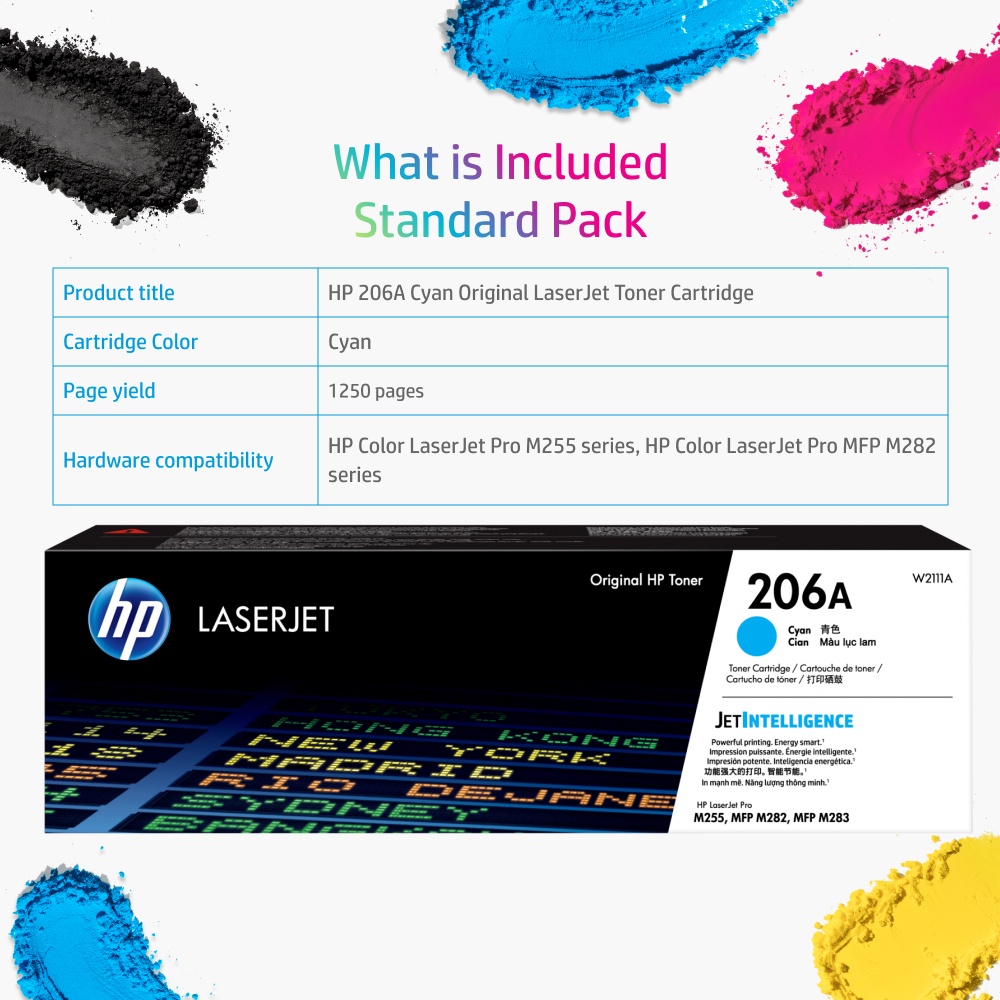 HP 206A Black Original LaserJet Toner Cartridge (W2110A)