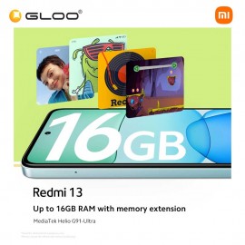 [*Free Redmi Buds 4 Active] Xiaomi Redmi 13 8+256GB Smartphone - Black