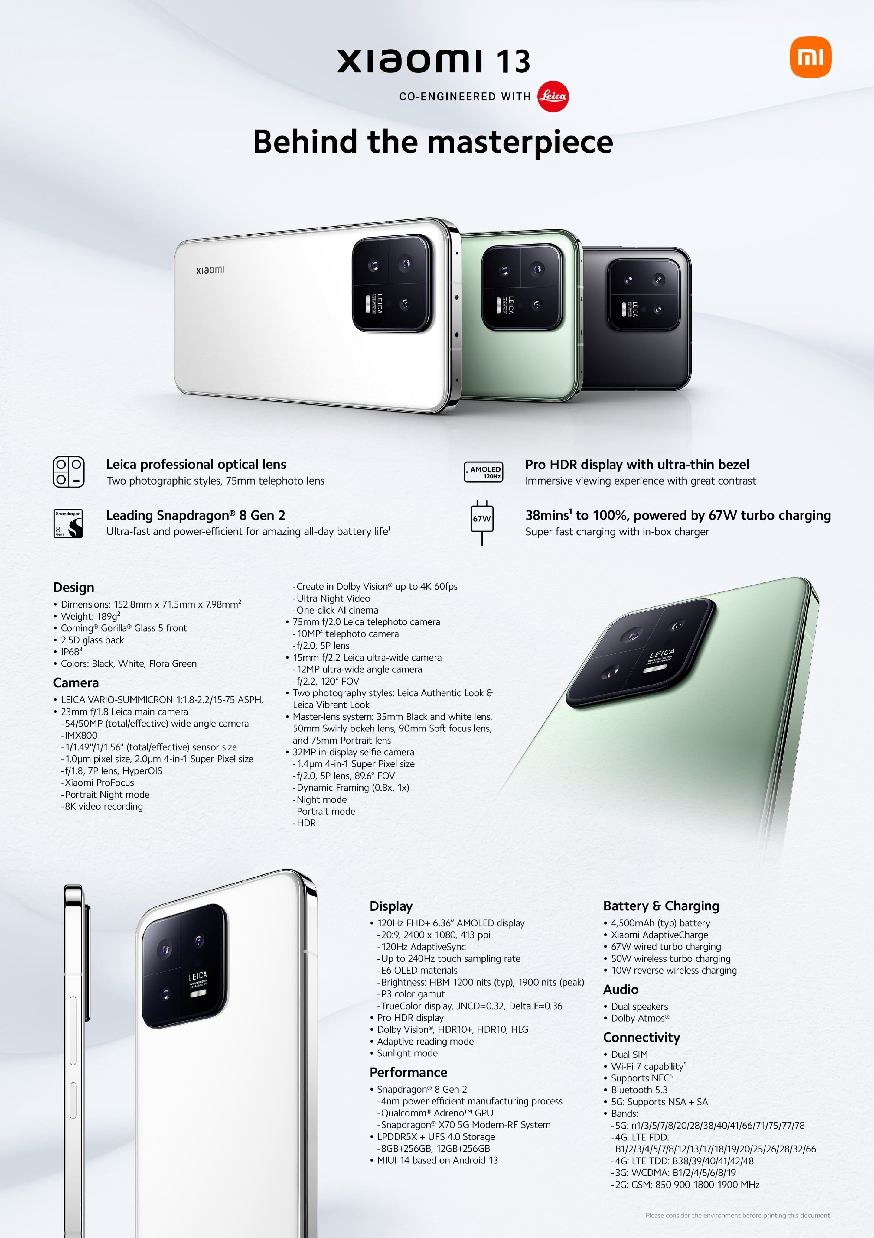 xiaomi 13 spec